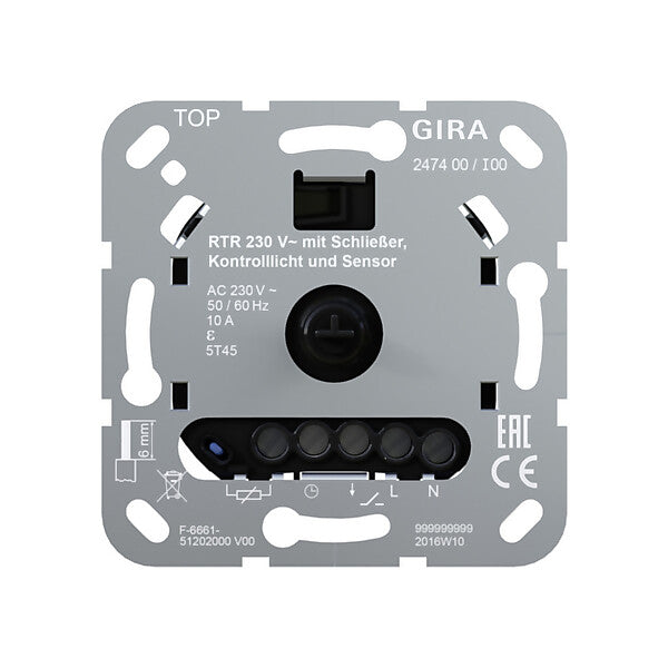 Gira Raumtemperaturregler 230V Schließer 247400